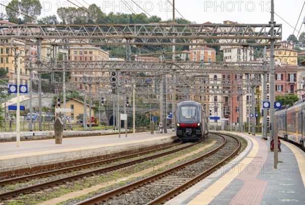 Railway station in La Spezia, a city in the southern part of the Liguria region in Italy