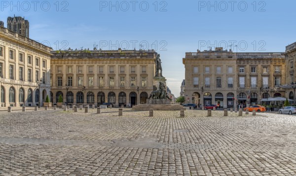 Impression around Place Royale in Reims, the most populous city in the French department of Marne