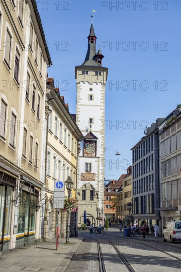 Impression of Wuerzburg, a city in the Franconia region of Bavaria in Germany. It shows the Grafeneckart of the town hall