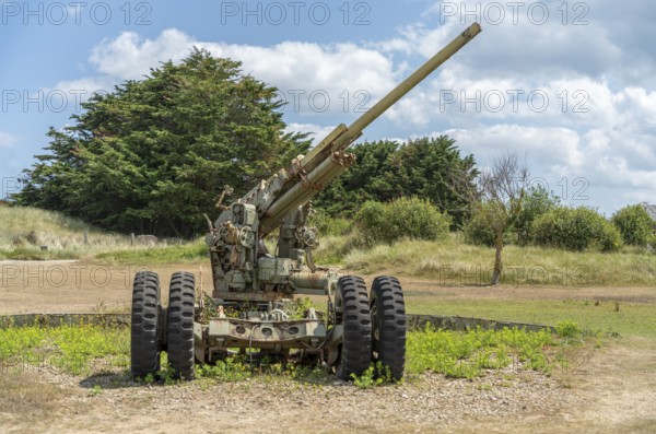 Cannon at Utah Beach which was one of the five areas of the Allied invasion of German-occupied France in the Normandy landings on 6 June 1944, it is located on the Cotentin Peninsula, west of the mouths of the Douve and Vire rivers