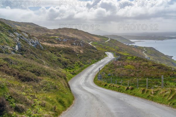 Idyllic coastal scenery around Sky Road in Connemara, a region in western Ireland