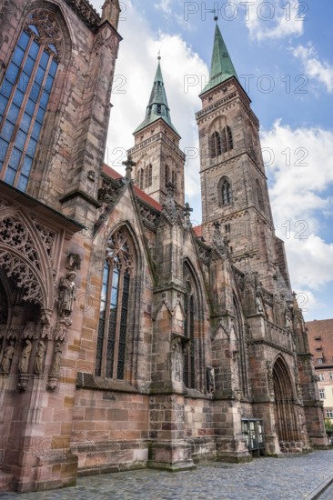 St Sebaldus church Nuremberg, a city in Franconia in the german state of Bavaria