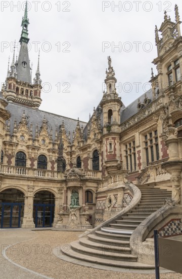 Benedictine Palace in Fecamp, a commune in the Seine-Maritime department in the Normandy Region of France