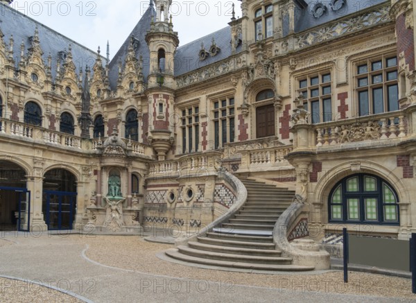 Benedictine Palace in Fecamp, a commune in the Seine-Maritime department in the Normandy Region of France