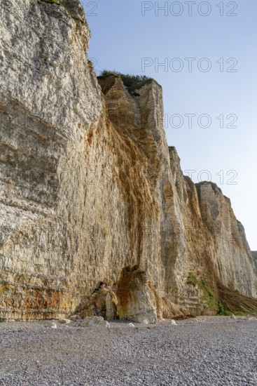 Chalk cliff near Saint Leonard, a commune in the Seine-Maritime department in the Normandy region in northern France