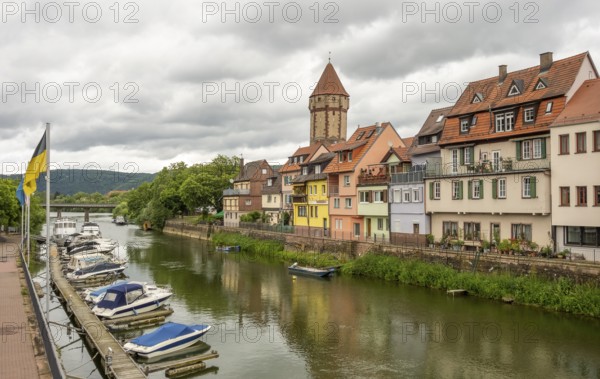 City view of Wertheim am Main in Southern Germany at summer time