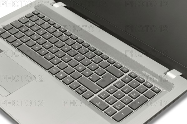 High angle view of a open notebook in white back