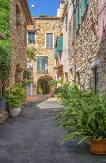 Impression of Poggi, a village near Imperia in Liguria, Italy