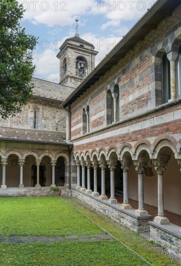 Impression around the Piona Priory or Piona Abbey, a religious complex on the Lecco bank of Lake Como in the territory of the comune of Colico, northern Italy
