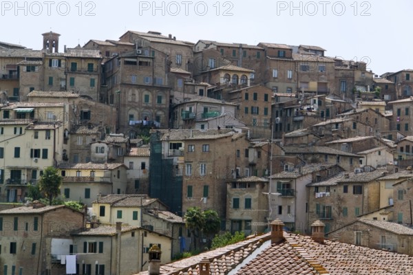 Aerial view of Siena, a city in Tuscany (Italia)