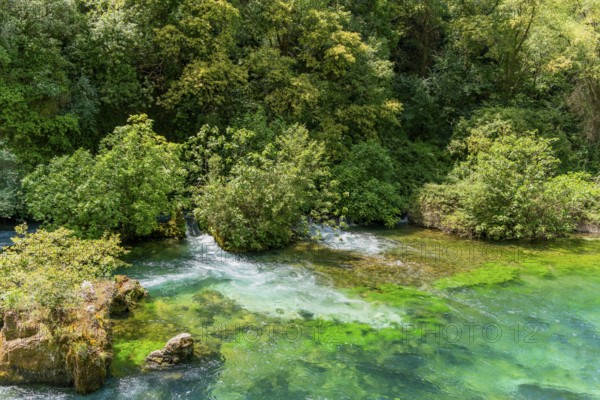 Scenery around the Fontaine-de-Vaucluse, a commune near a same named spring in the southeastern French department of Vaucluse