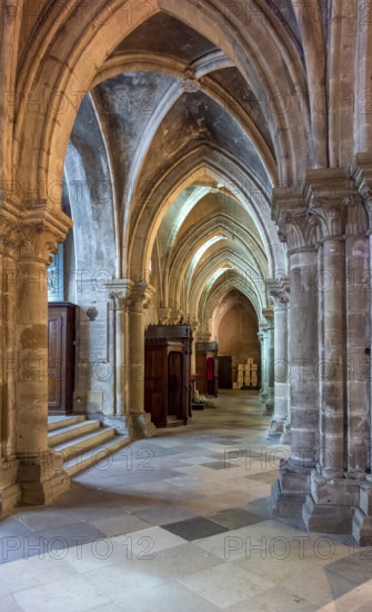 Scenery inside the Saint-Maurices Basilica in Epinal, the capital city of the Vosges departmend in France