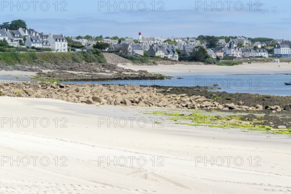 Coastal scenery around Audierne, a commune in the Finistere department of Brittany in France