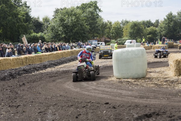Lawnmower tractor race in Thönse, Lower Saxony, Germany