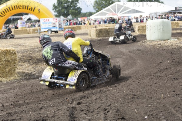 Lawnmower tractor race in Thönse, Lower Saxony, Germany