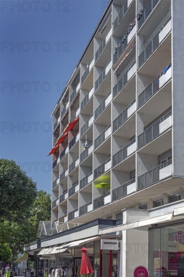 Modern apartment block with balconies, Dornbirn, Vorarlberg, Austria