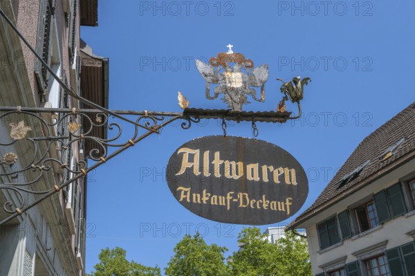 Rusted nose shield, used goods sale, Dornbirn, Vorarlberg, Austria