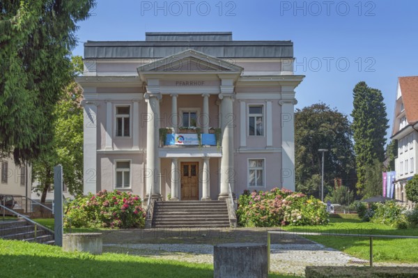 The vicarage, portal with Ionic columns, Dornbirn, Vorarlberg, Austria