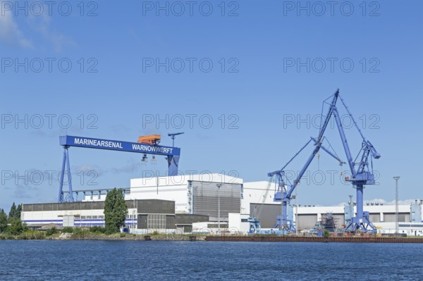 Marinearsenal Warnow Werft, Unterwarnow, Warnemünde, Rostock, Mecklenburg-Vorpommern, Germany