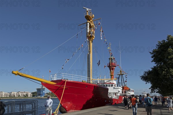 Lightship Elbe 1, Hanse-Sail, Unterwarnow, Warnemünde, Rostock, Mecklenburg-Western Pomerania, Germany