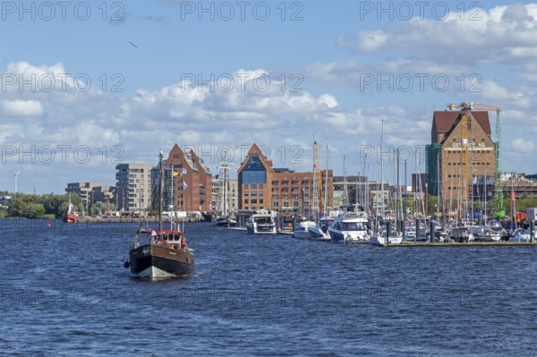 Excursion boat, Hanse-Sail, harbour, Rostock, Mecklenburg-Western Pomerania, Germany