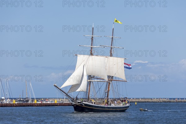 Sailing ship Morgenstern, Hanse-Sail, Unterwarnow, Warnemünde, Rostock, Mecklenburg-Vorpommern, Germany
