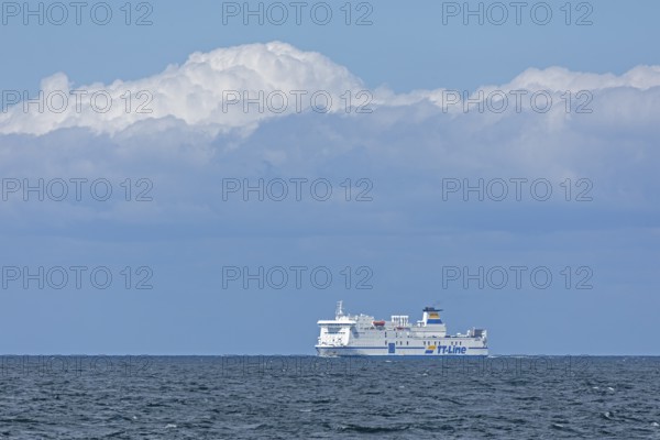 TT-Line ferry Tom Sawyer, Baltic Sea near Warnemünde, Rostock, Mecklenburg-Western Pomerania, Germany