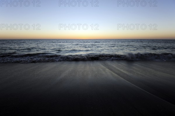Sunset on the beach at Cervantes, Perth, Western Australia, WA, Indian Ocean, Australia