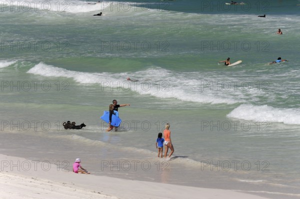 People on the beach near Lancelin, Perth, Western Australia, WA, Indian Ocean, Australia