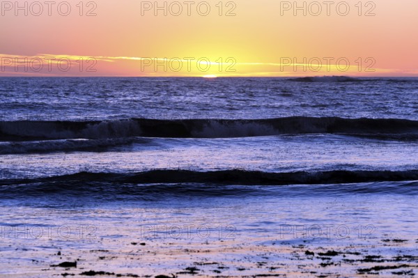 Sunset at the beach near Lancelin, Perth, Western Australia, WA, Indian Ocean, Australia