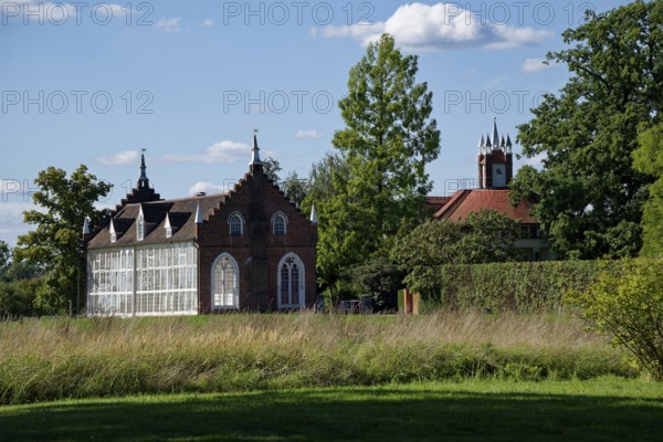 Palm House, Wörlitz Park, Wörlitz Gardens, Garden Kingdom of Dessau-Wörlitz, UNESCO World Heritage Site, Wörlitz, Dessau-Roßlau, Saxony-Anhalt, Germany