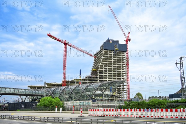 Construction site at the Elbtower in the harbour city of Hamburg, Germany