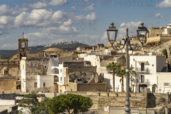 Town view with the church Madre di San Lorenzo Martire, Massafra, Apulia, Italy