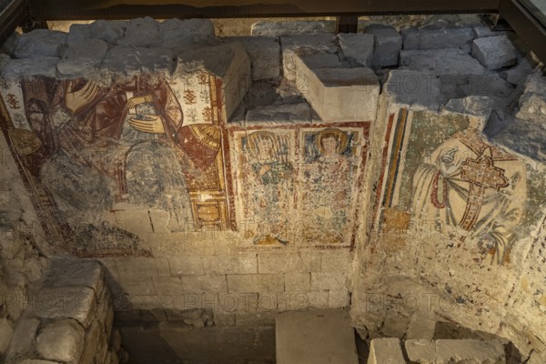 Frescoes in Matera Cathedral, Basilicata, Italy