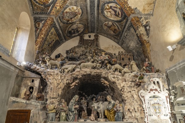Nativity scene in Matera Cathedral, Basilicata, Italy
