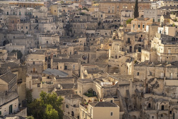 Sassi cave settlements in the historic centre of Matera, Basilicata, Italy