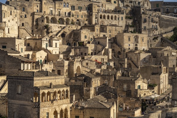 Sassi cave settlements in the historic centre of Matera, Basilicata, Italy