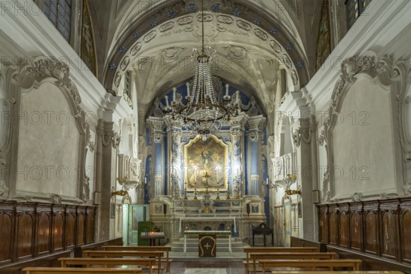 Interior of the Oratorio della Confraternita dell'Immacolata Concezione church in Gallipoli, Apulia, Italy