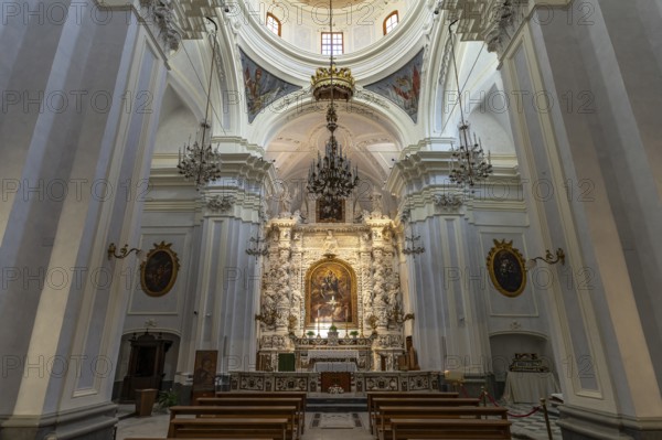 Interior of the church Chiesa Santa Maria del Suffraggio or Chiesa del Purgatorio, Apulia, Italy