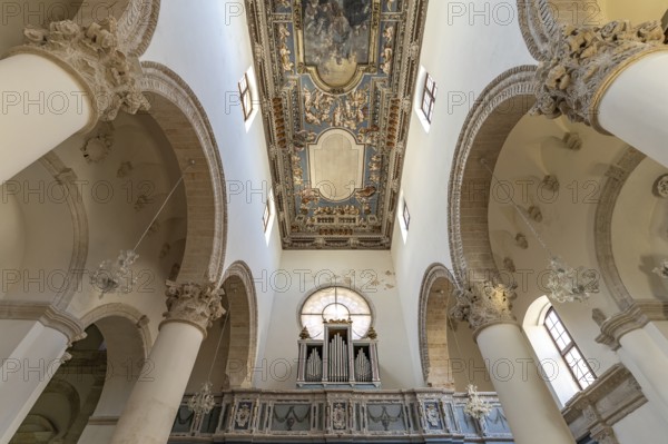 Interior of the Chiesa di San Domenico church in Monopoli, Apulia, Italy