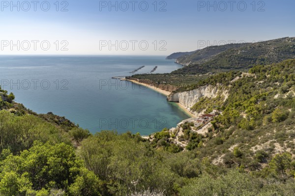 The coast near Mattinatella, Mattinata, Gargano, Apulia, Italy