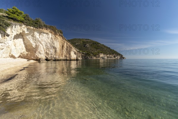 The beach at Baia Di Mattinatella, Mattinata, Gargano, Apulia, Italy