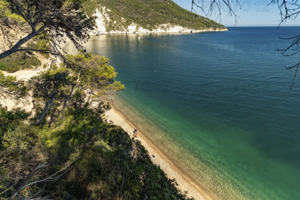 View of the Spiaggia di Vignanotica beach, Mattinata, Apulia, Italy