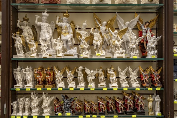 Archangel Michael as a souvenir, Monte Sant'Angelo, Gargano, Apulia, Italy