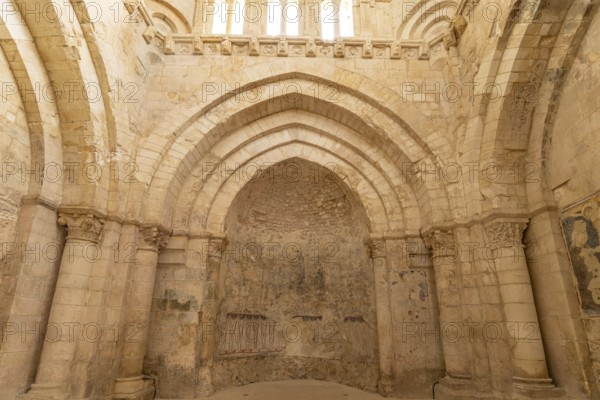Interior of the Tomba di Rotari or San Giovanni Battista in Tomba in Monte Sant'Angelo, Gargano, Apulia, Italy