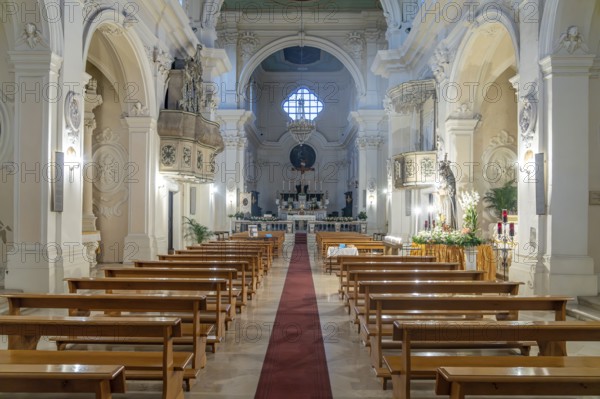 Interior of the Chiesa di San Domenico church in Nardo, Apulia, Italy