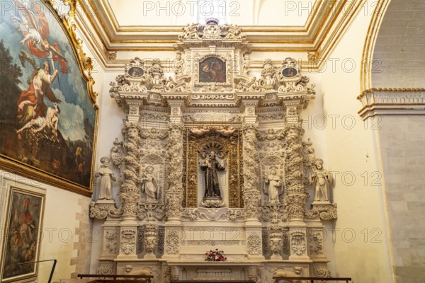 Altar of the Madre dell'Annunziata church in Muro Leccese, Apulia, Italy