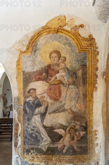 Fresco in the church Chiesa di Santa Marina in Muro Leccese, Apulia, Italy