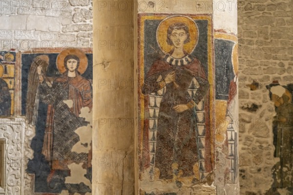 Frescoes in the church of Santa Maria Maggiore in Monte Sant'Angelo, Gargano, Apulia, Italy