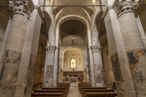 Interior of the church of Santa Maria Maggiore in Monte Sant'Angelo, Gargano, Apulia, Italy